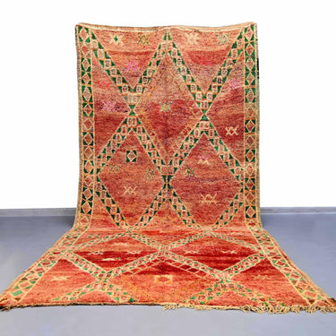 Vintage Moroccan Rug 6 x 12.8 feet / 185 x 390 cm - Ettilux Home